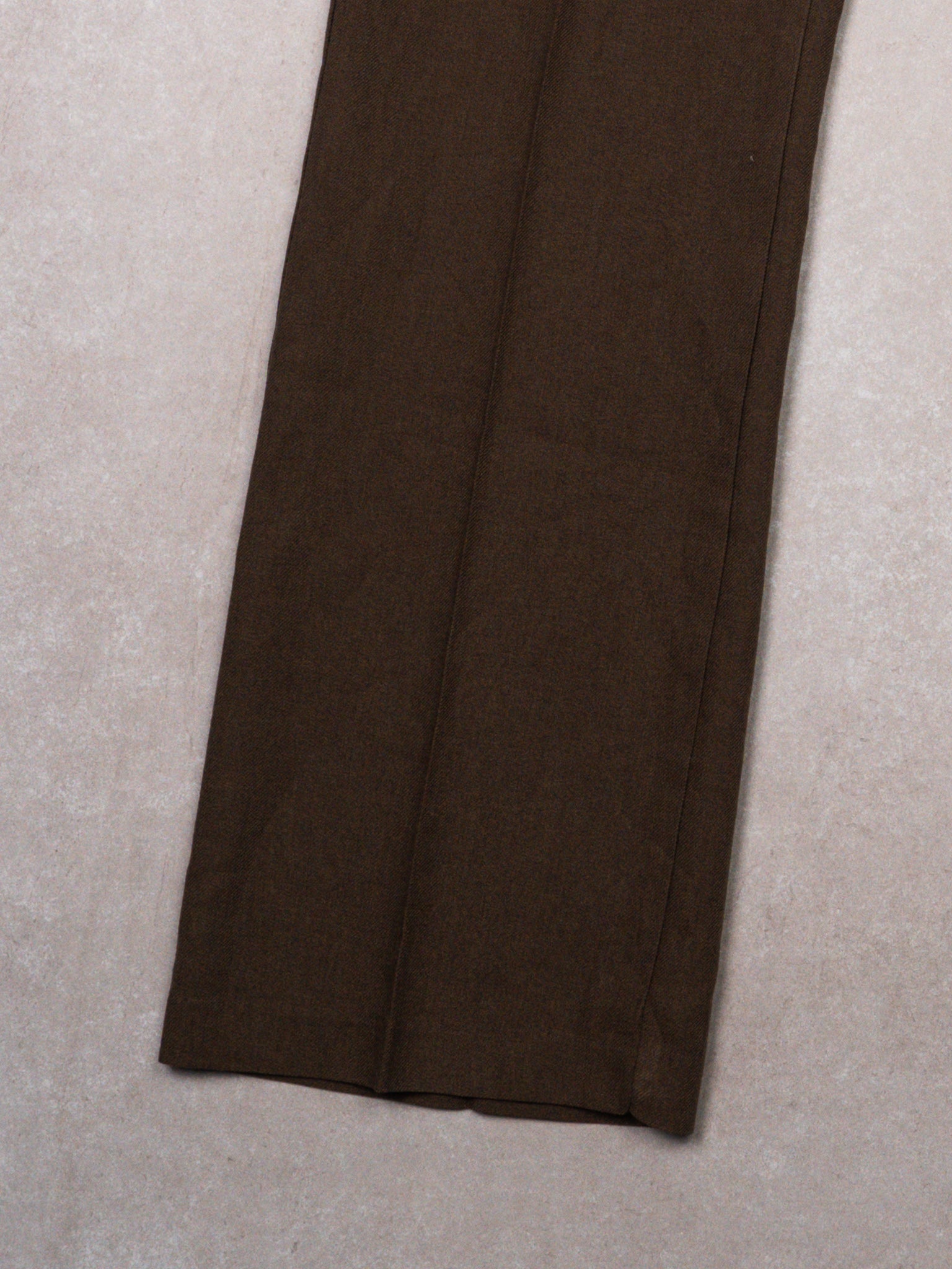 Vintage 1970s Mocha Brown Dress Pants (32 x 32)