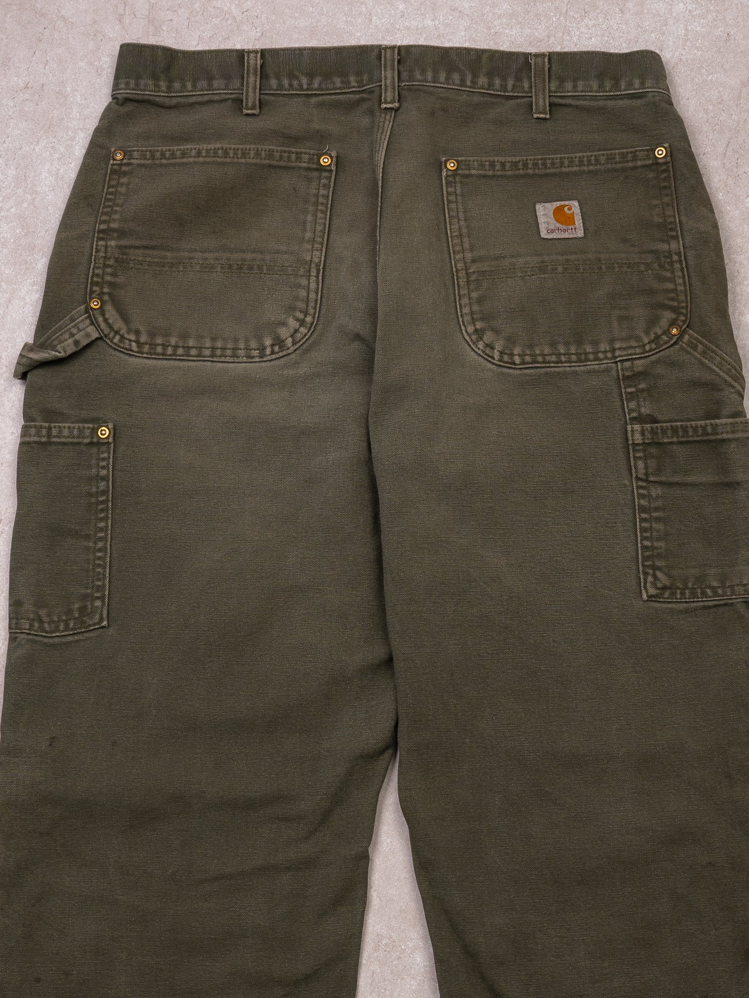 Vintage 90s Green Carhartt Rugged Double Knee Cargo Pants (34 x 31)