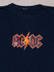 Vintage 70s Blue ACDC Baby Tee (XS)