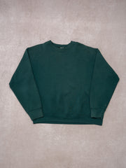 Vintage 90s Forest Green Fruit of the Loom Crewneck (L)