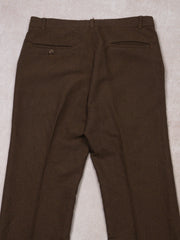 Vintage 1970s Mocha Brown Dress Pants (32 x 32)