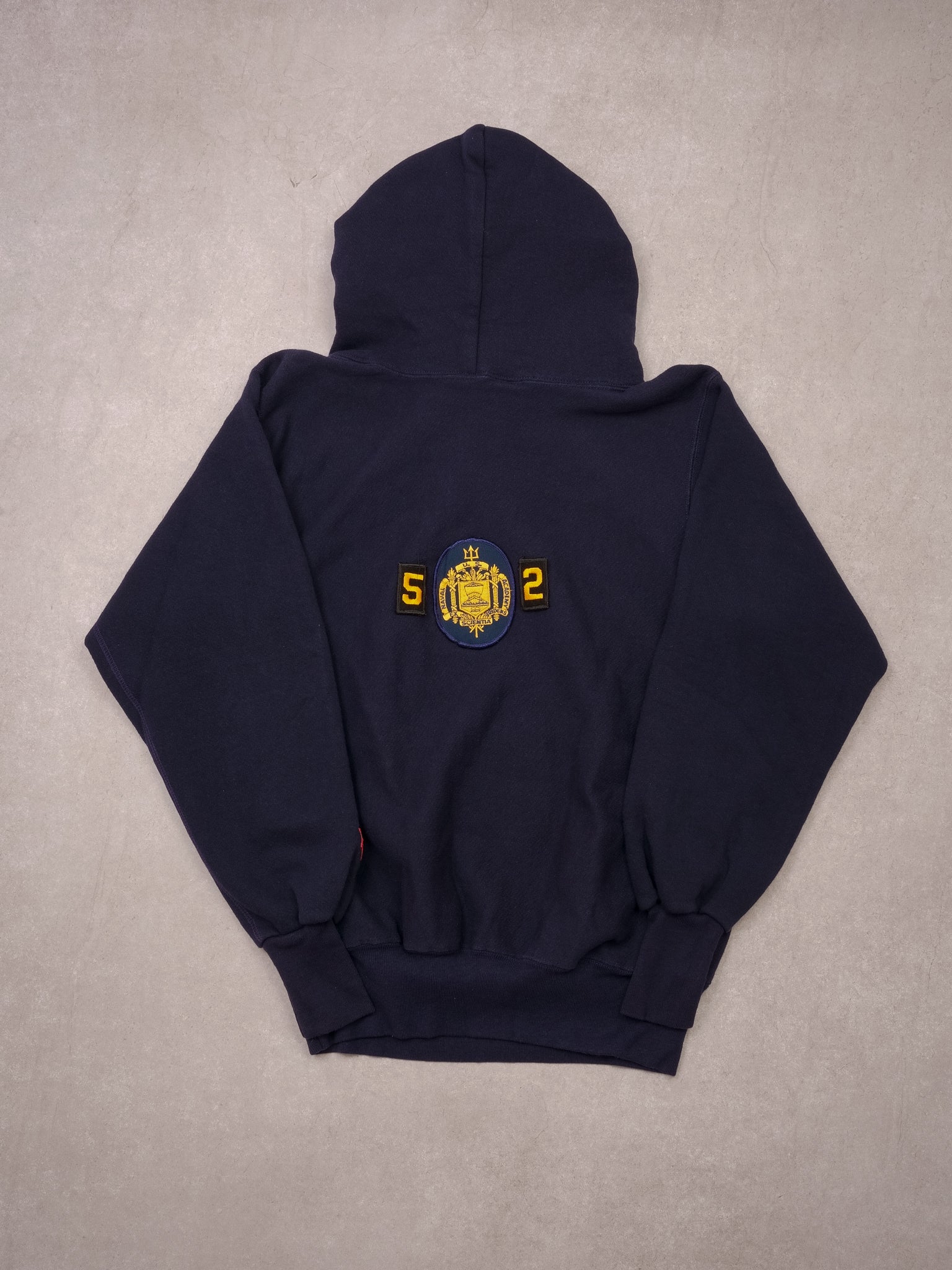 Vintage 90s Blue US Navy Academy Emblem Hoodie (M)