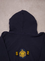 Vintage 90s Blue US Navy Academy Emblem Hoodie (M)