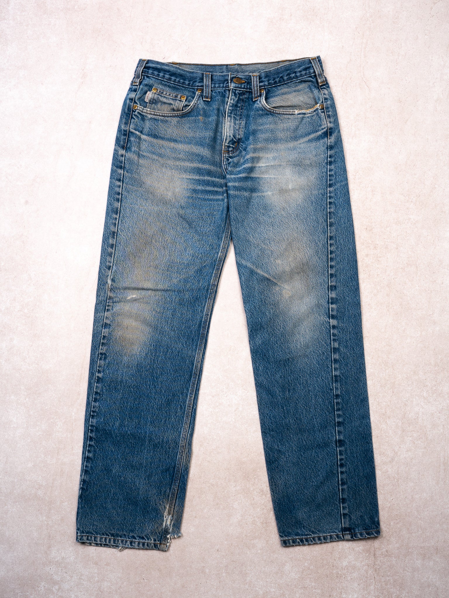 Vintage Blue Carhartt Traditional Fit Jeans (32 x 31)