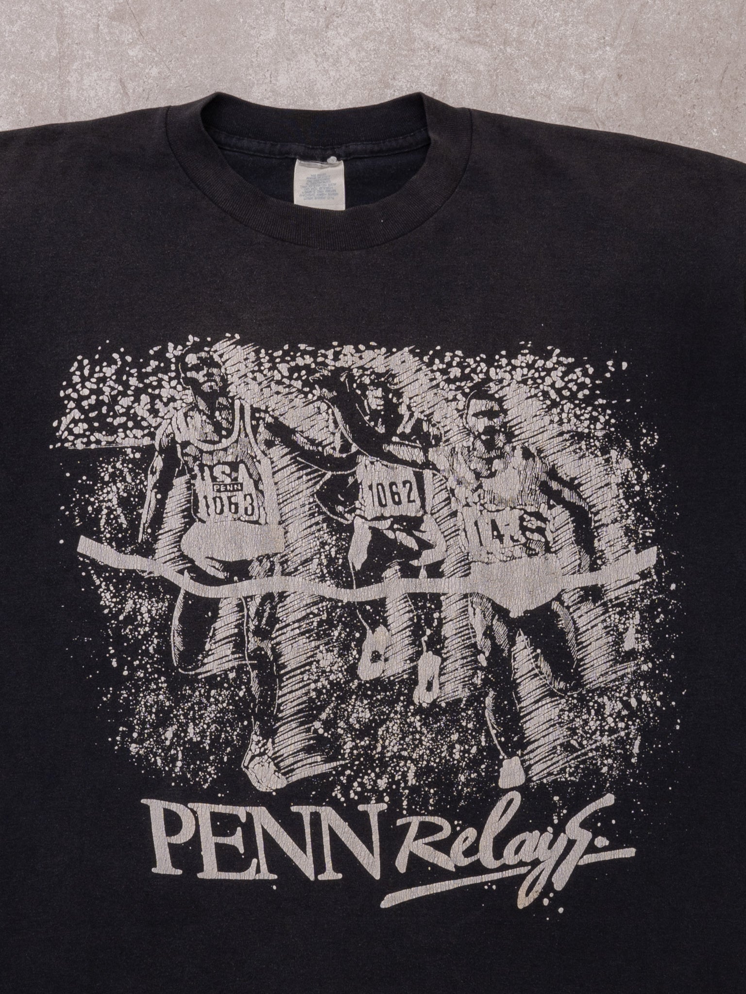 Vintage 80s Black Penn Relay Single Stitch Tee (L)