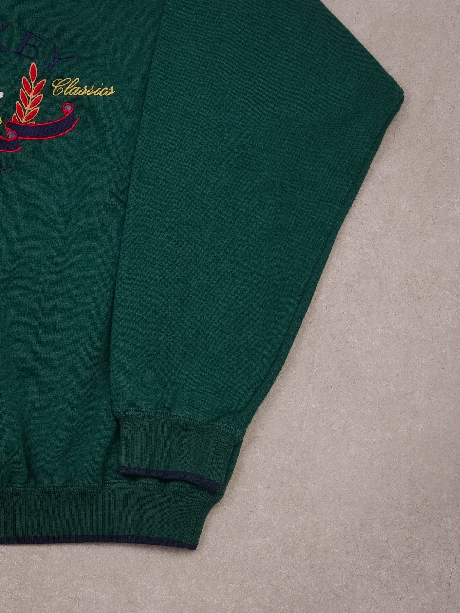 Vintage 90s Pine Green Mickey Mouse Standard Classics Crewneck (M)