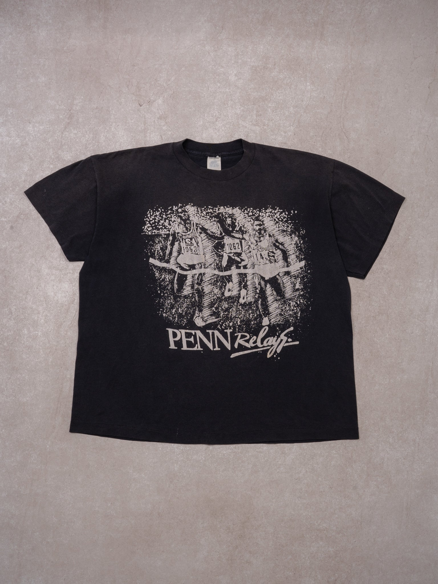 Vintage 80s Black Penn Relay Single Stitch Tee (L)