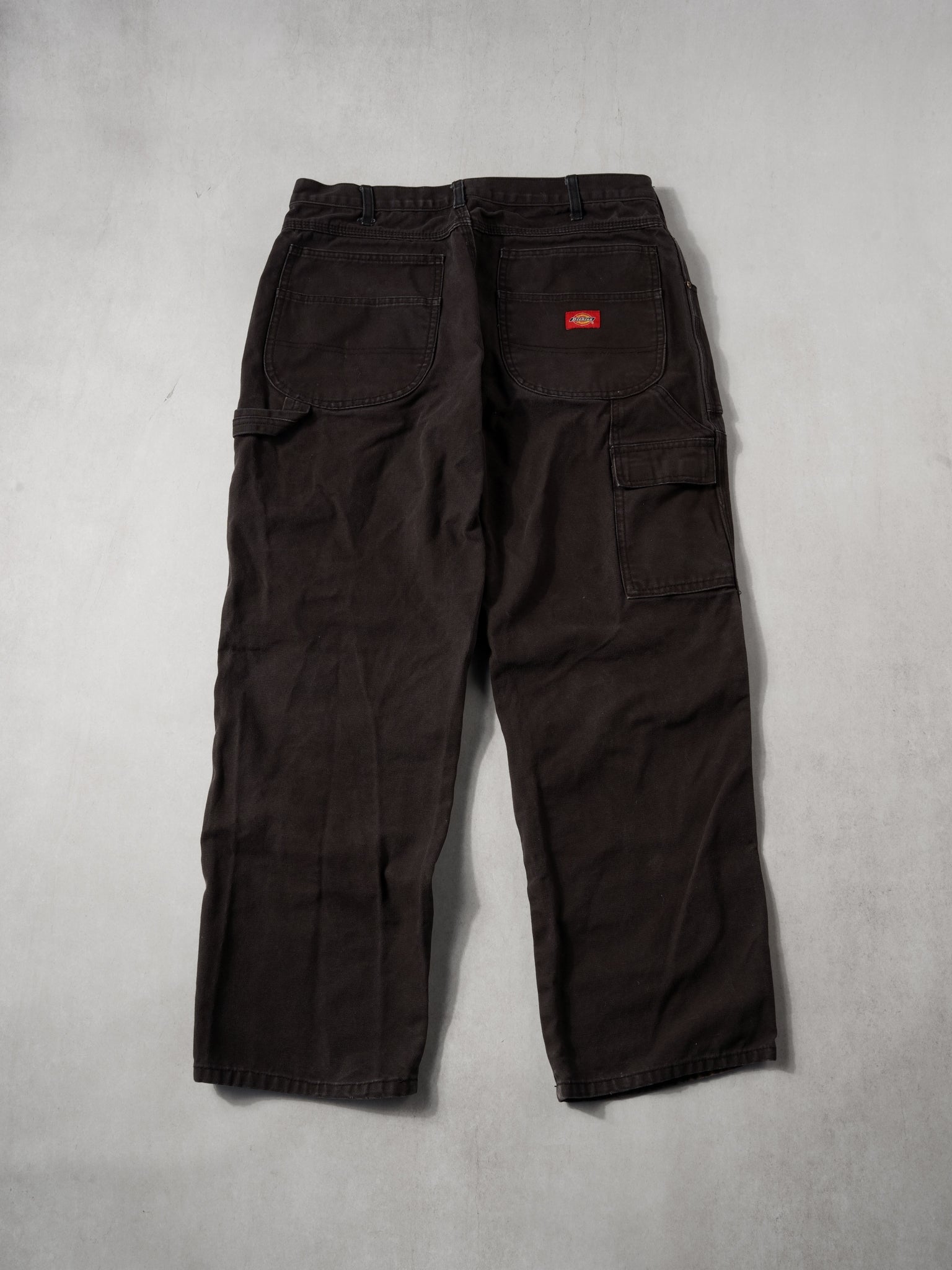 Vintage 90s Washed Black Dickies Double Knee Carpenter Pants (36x30)