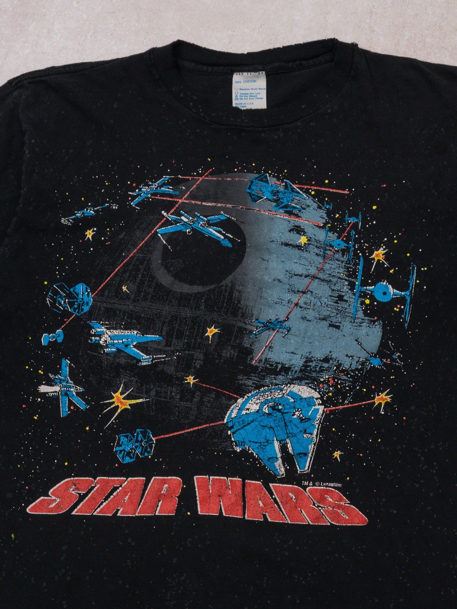 VIntage RARE 80s Stars Wars Lucas Films Space Ship Tee (M)