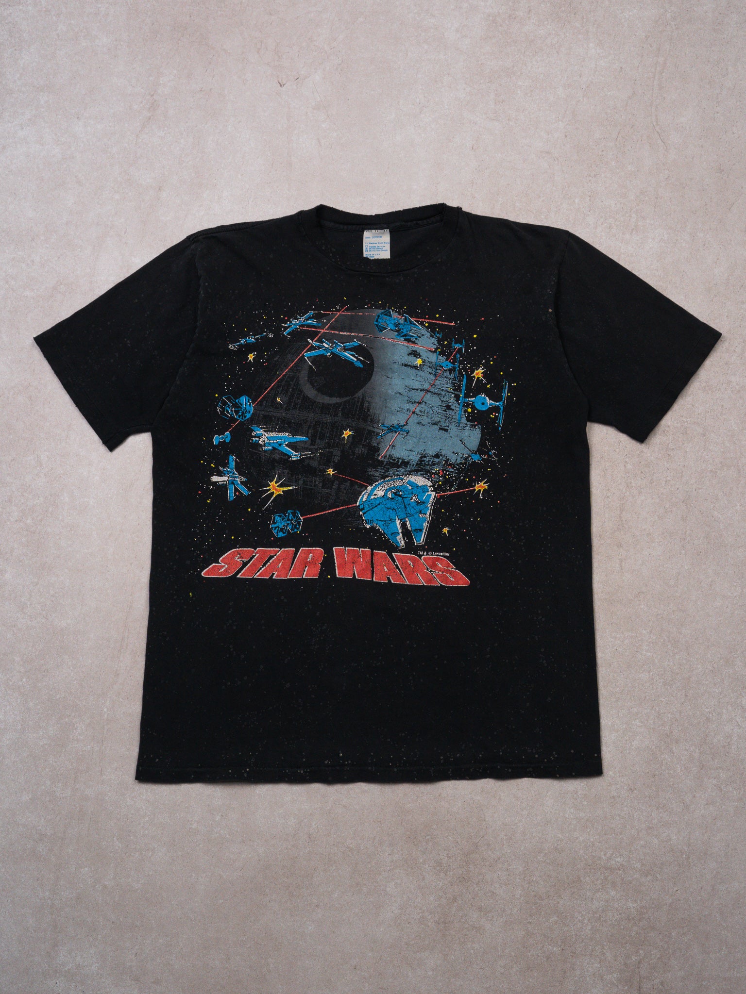 VIntage RARE 80s Stars Wars Lucas Films Space Ship Tee (M)