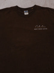 Vintage Brown Cabela's Go Big or Go Home Fishing Tee (L)