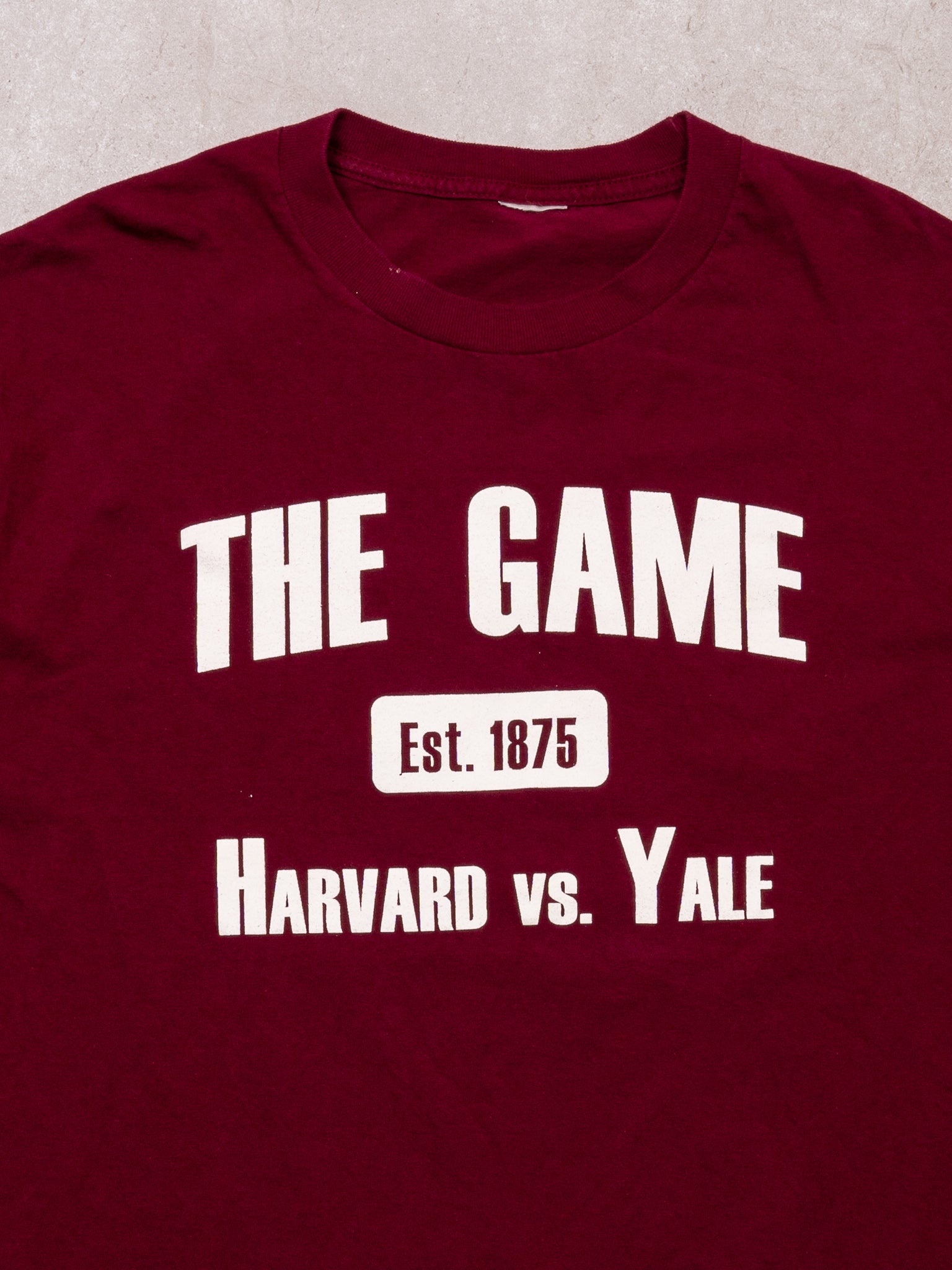 Vintage Maroon Harvard v Yale The Game Tee (L)