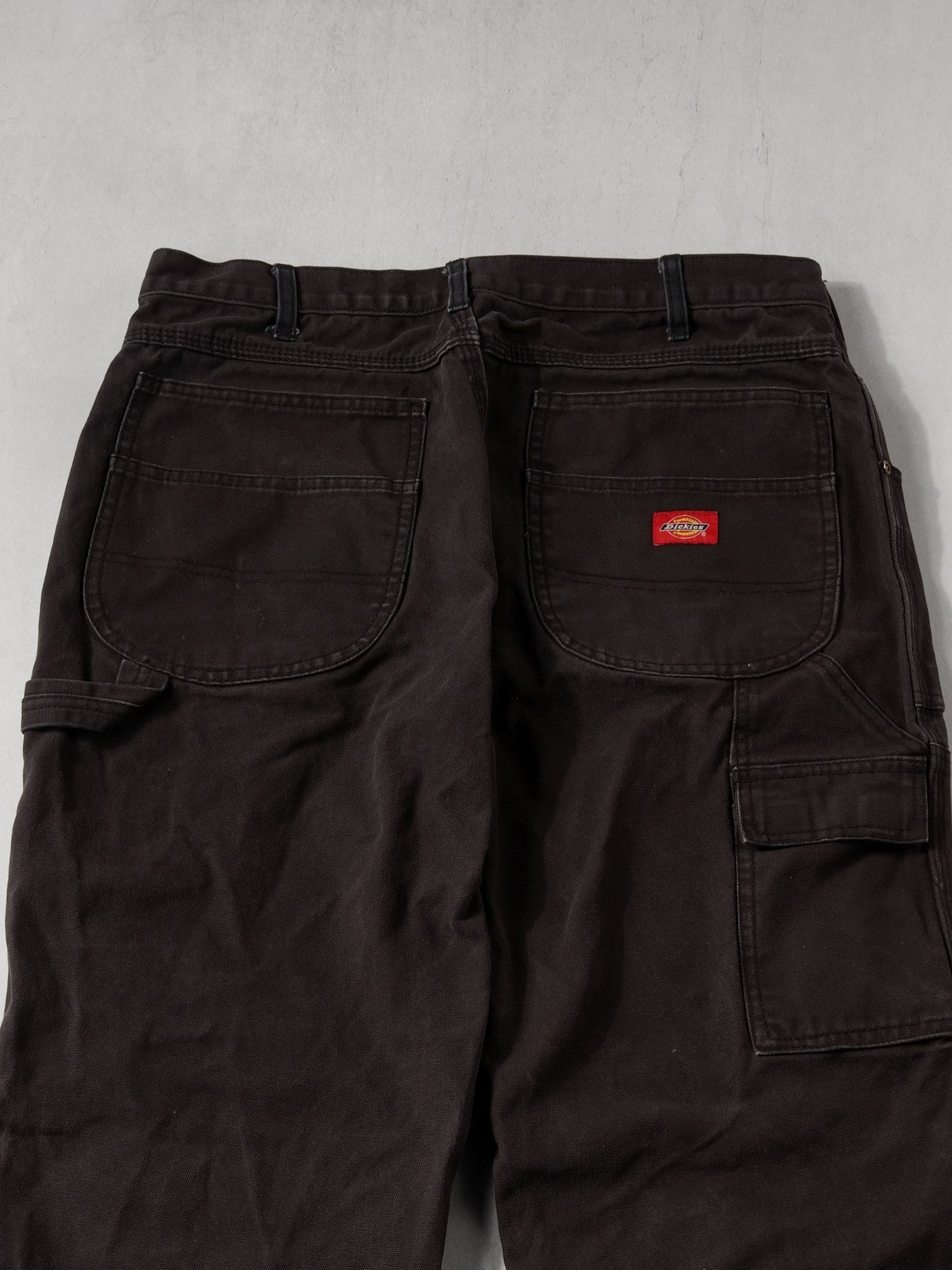 Vintage 90s Washed Black Dickies Double Knee Carpenter Pants (36x30)