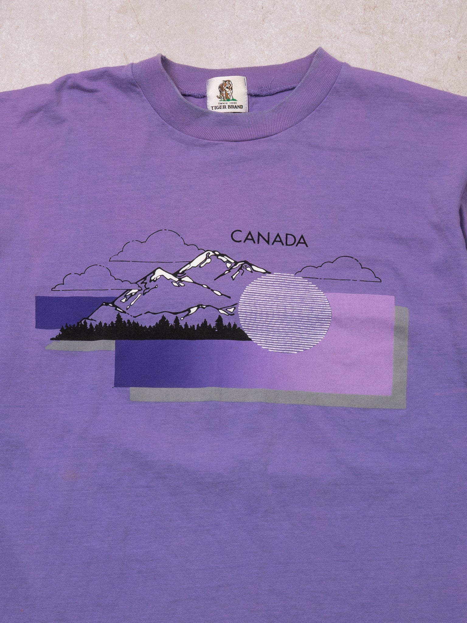 Vintage 90s Purple Canada Mountain Tee (M)