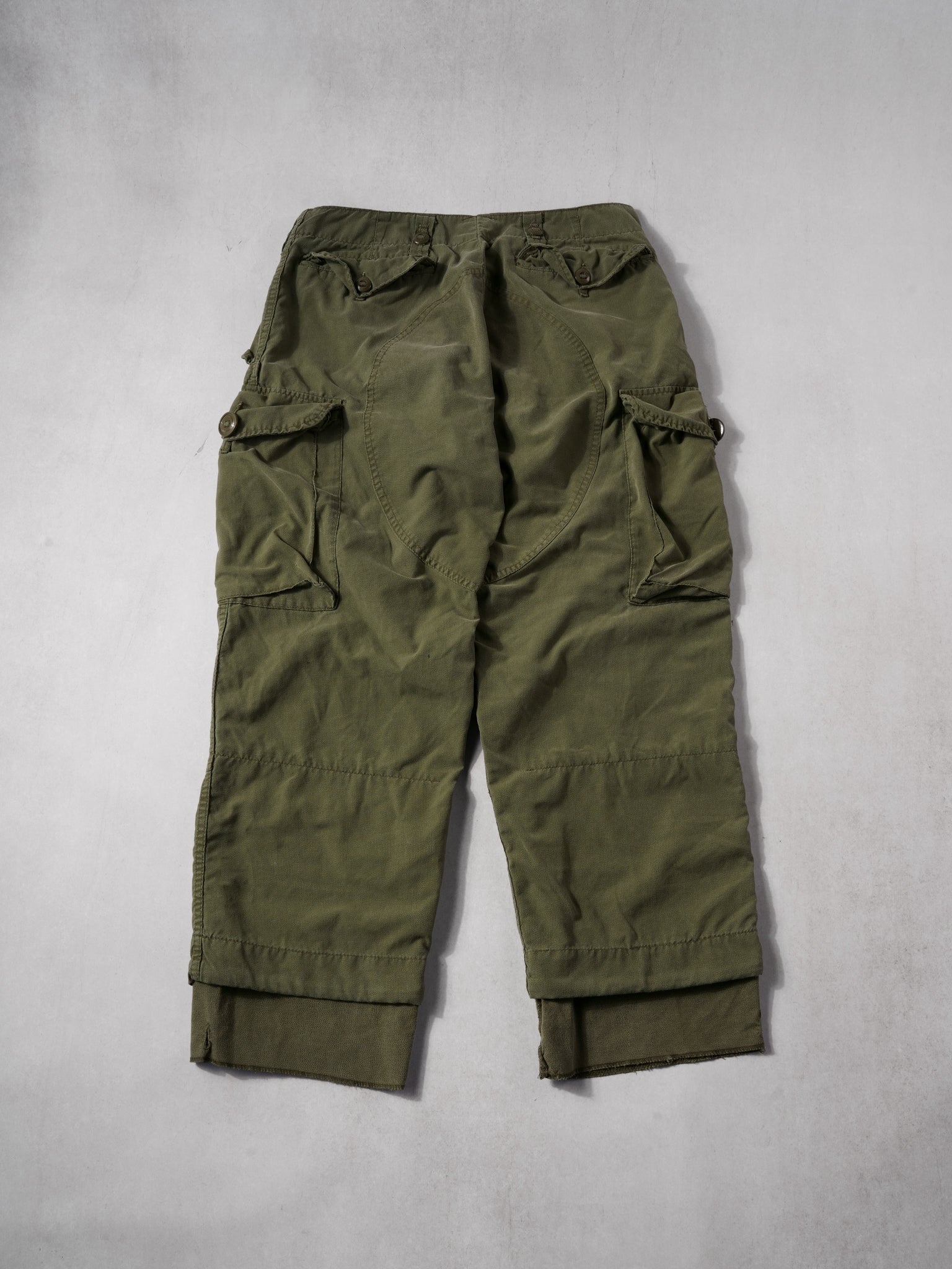 Vintage Green Army Combat Parachute Pants (36x30)