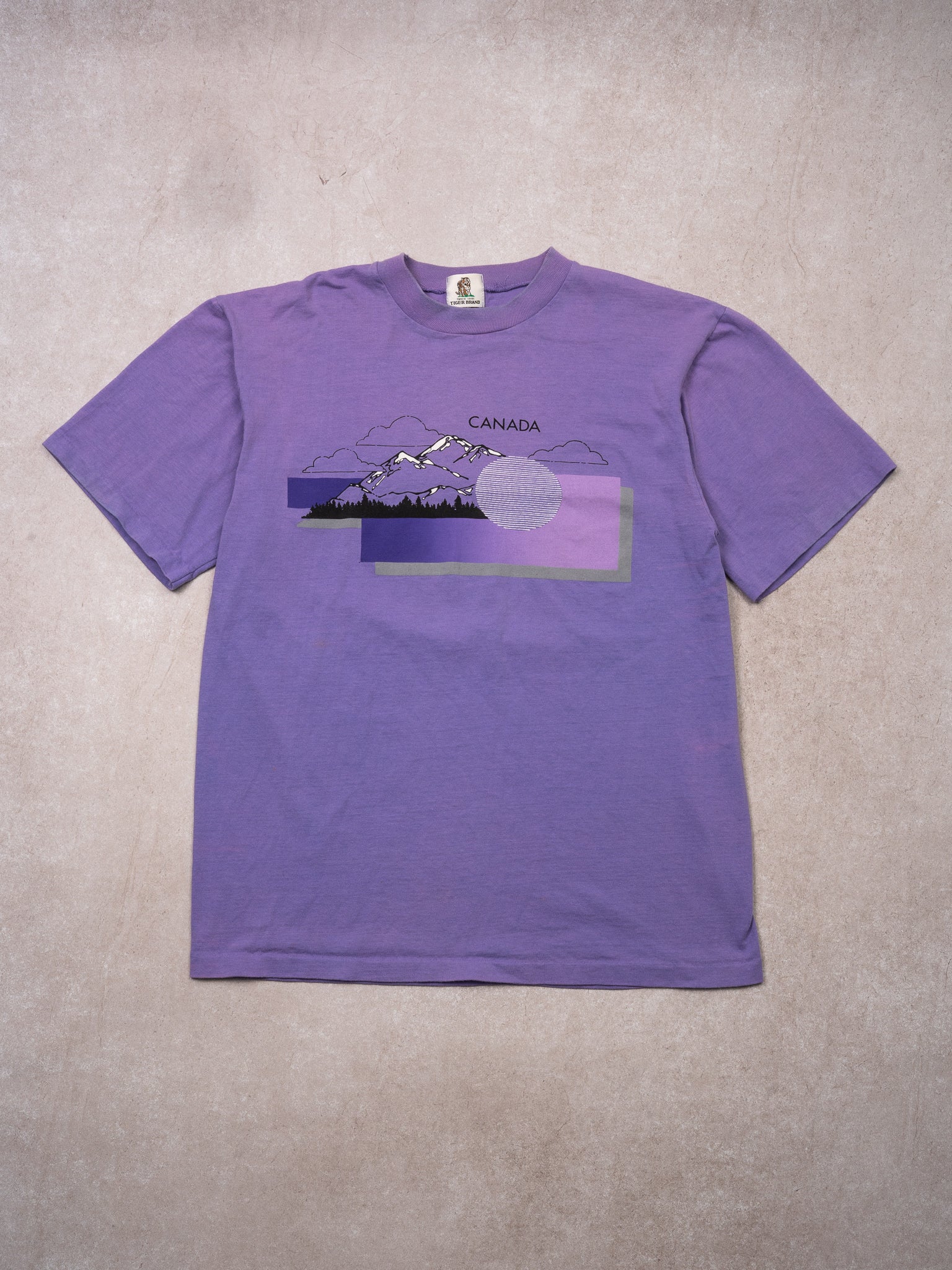 Vintage 90s Purple Canada Mountain Tee (M)