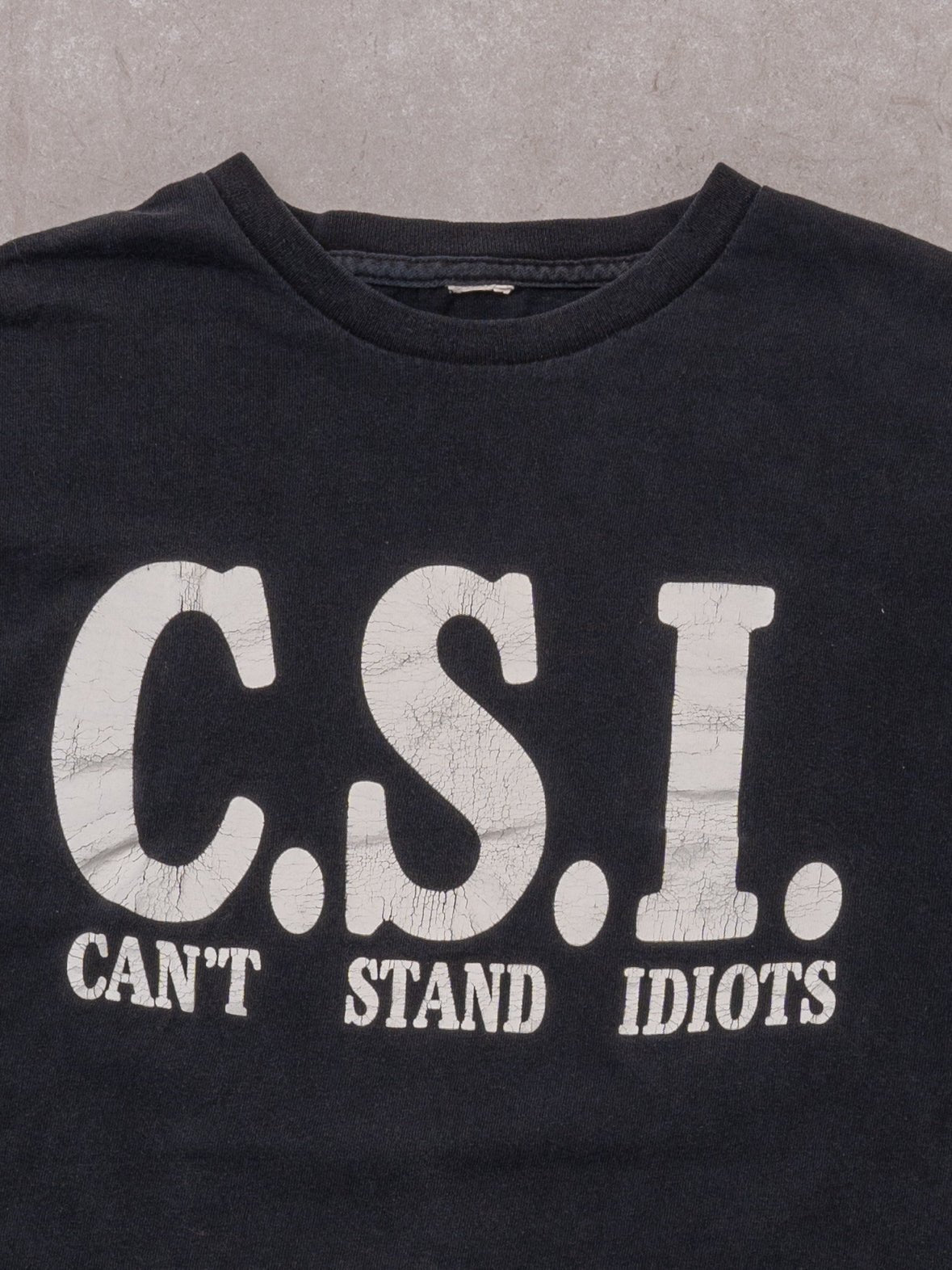 Vintage C.S.I 'Cant Stand Idiots' Tee (S/M)