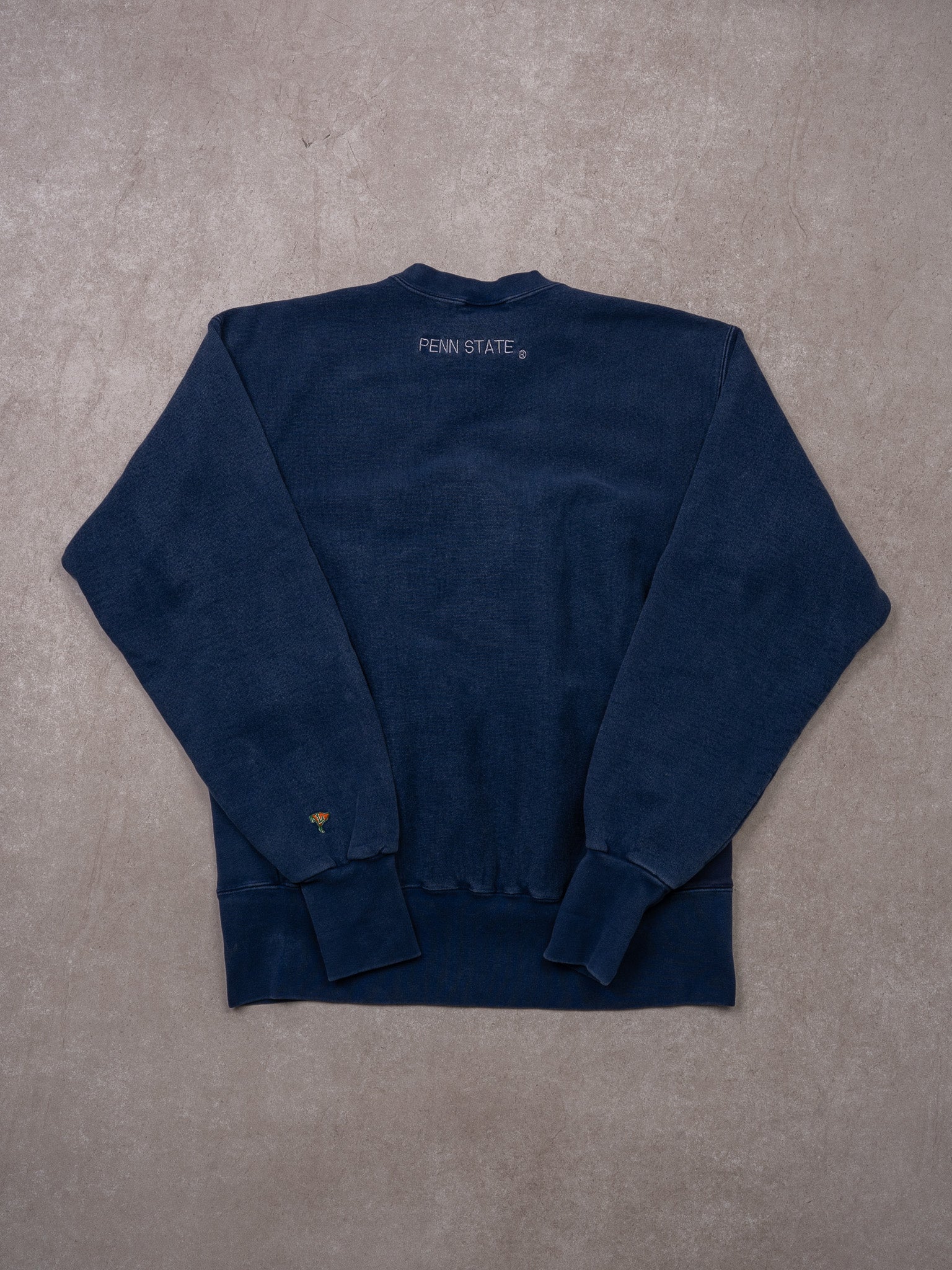 Vintage 80s Washed Blue Penn State 'S' Crewneck (M)