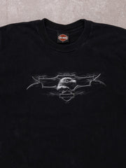 Vintage '04 Black Harley Davidson Eagle Conway NH Tee (M)