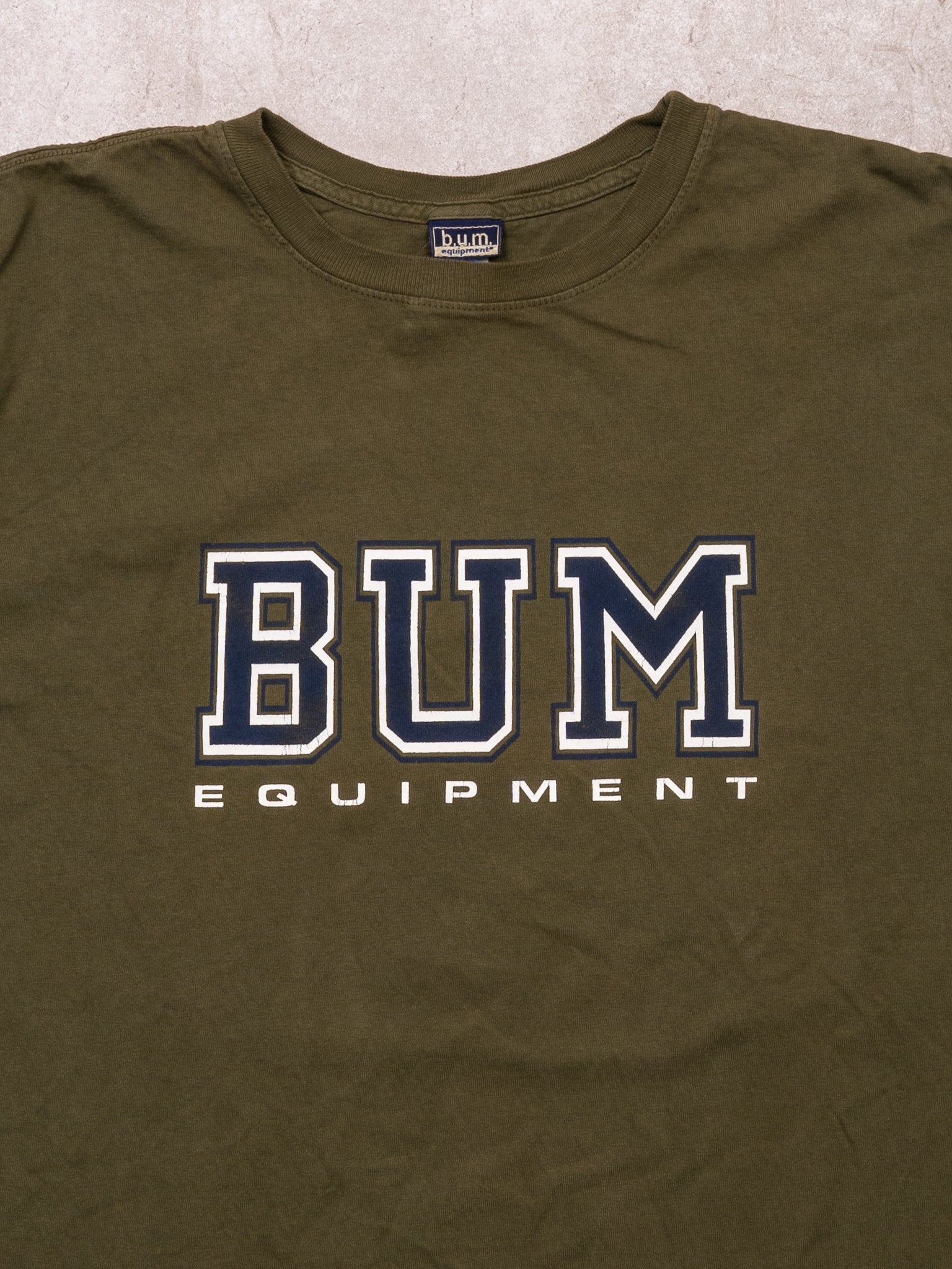 Vintage 90s Moss Green BUM Equipment Tee (L/XL)