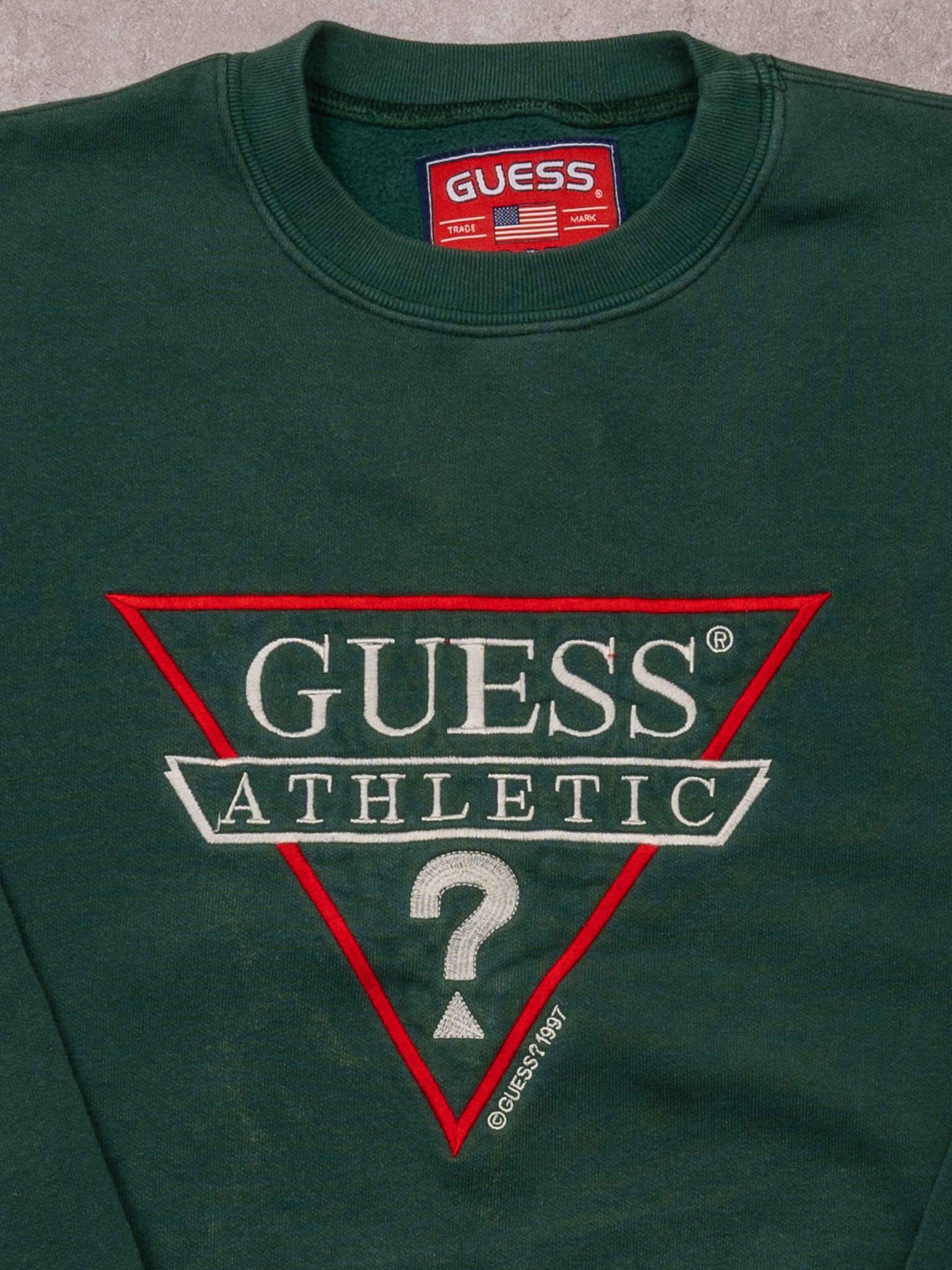 Vintage '97 Green Guess Athletic Crewneck (M)