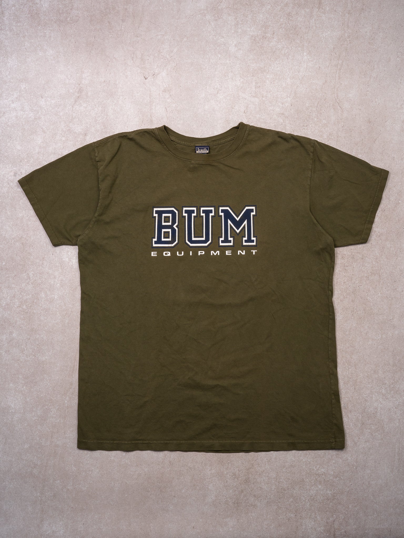 Vintage 90s Moss Green BUM Equipment Tee (L/XL)