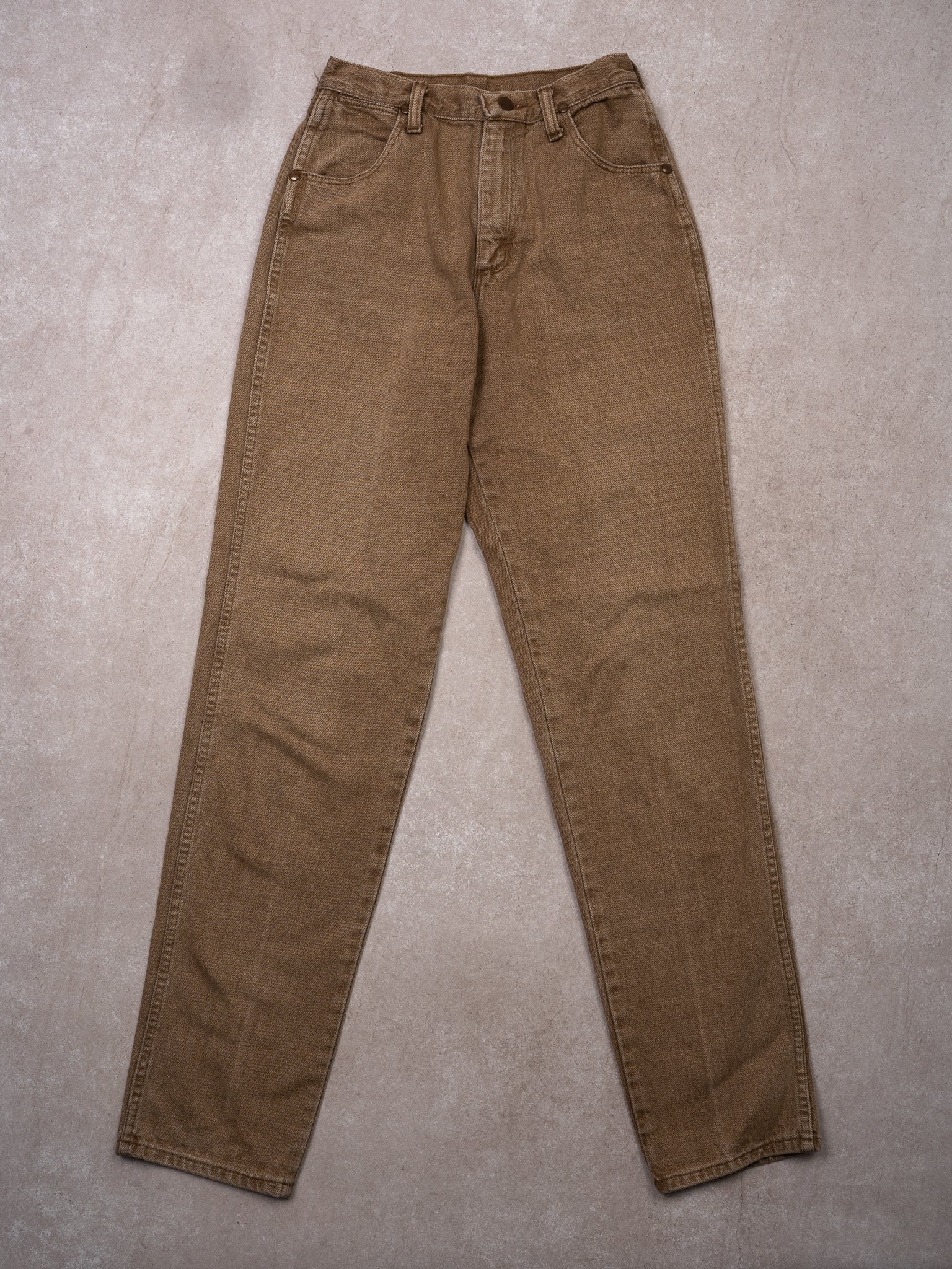 Vintage 90s Beige Wrangler High Waisted Jeans (26 x 34)