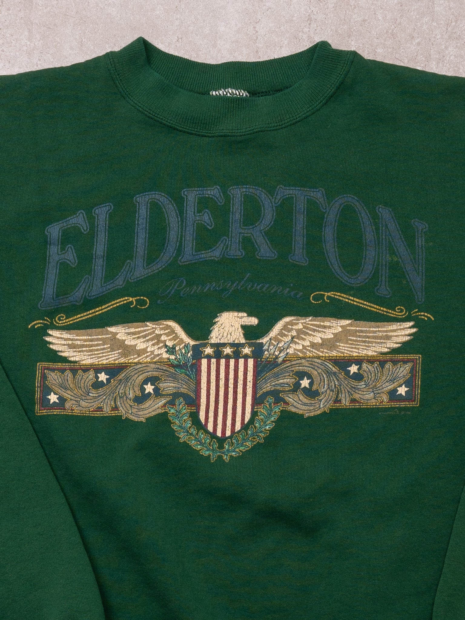 Vintage 90s Green Elderton PA Crewneck (M/L)