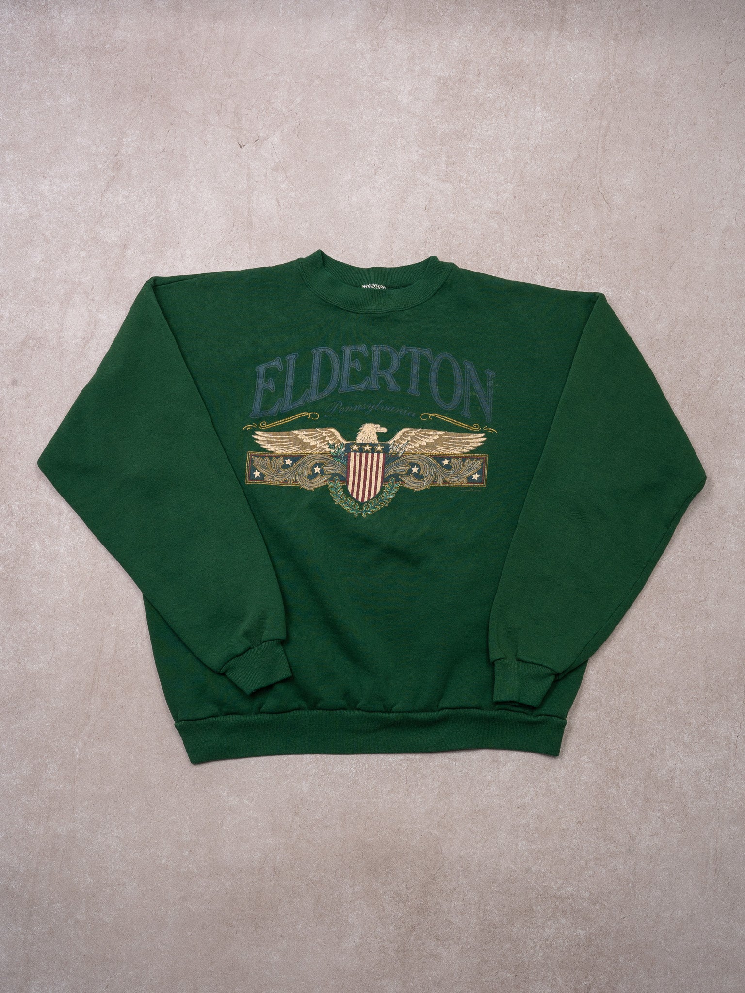 Vintage 90s Green Elderton PA Crewneck (M/L)