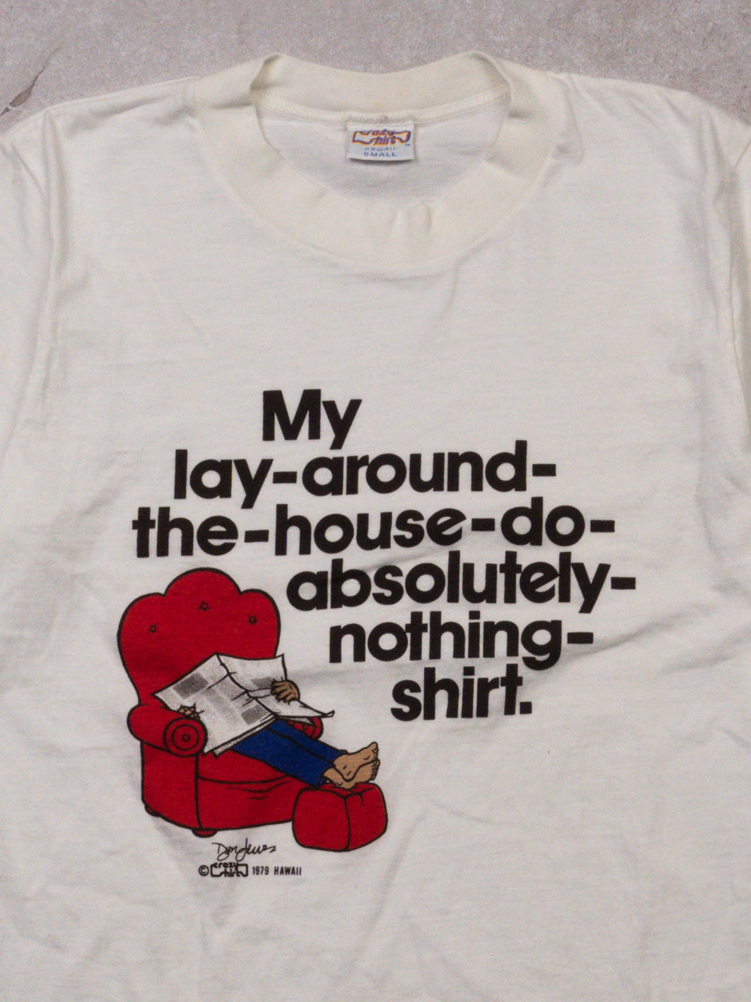 Vintage '79 White 'My Lay Around' Tee (XS)