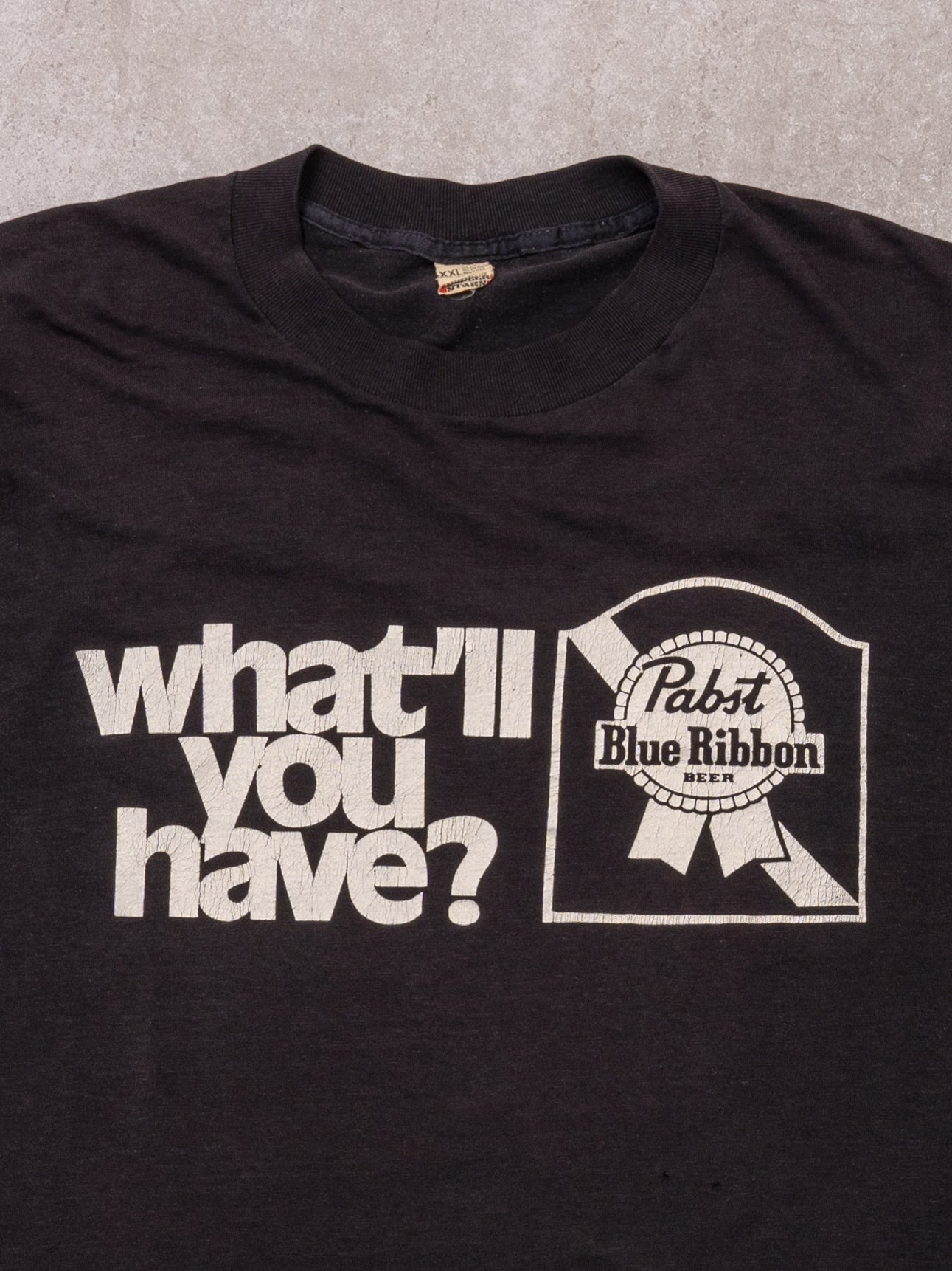 Vintage RARE 90s Black 'What'll You Have' Pabst Single Stitch Tee (L)