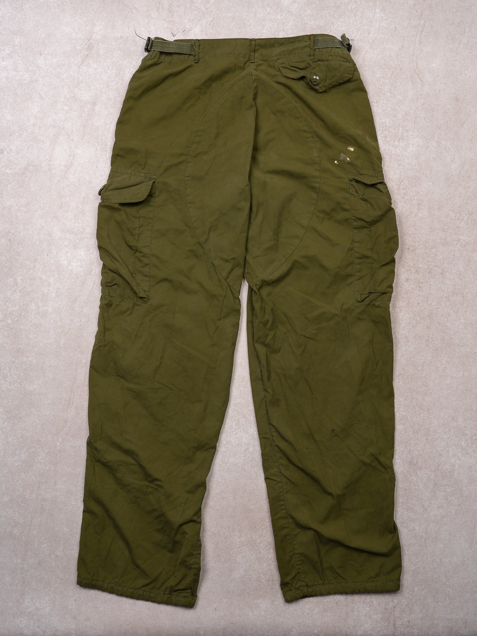 Vintage Green Army Adjustable Cargo Combat Pants (32 x 31)