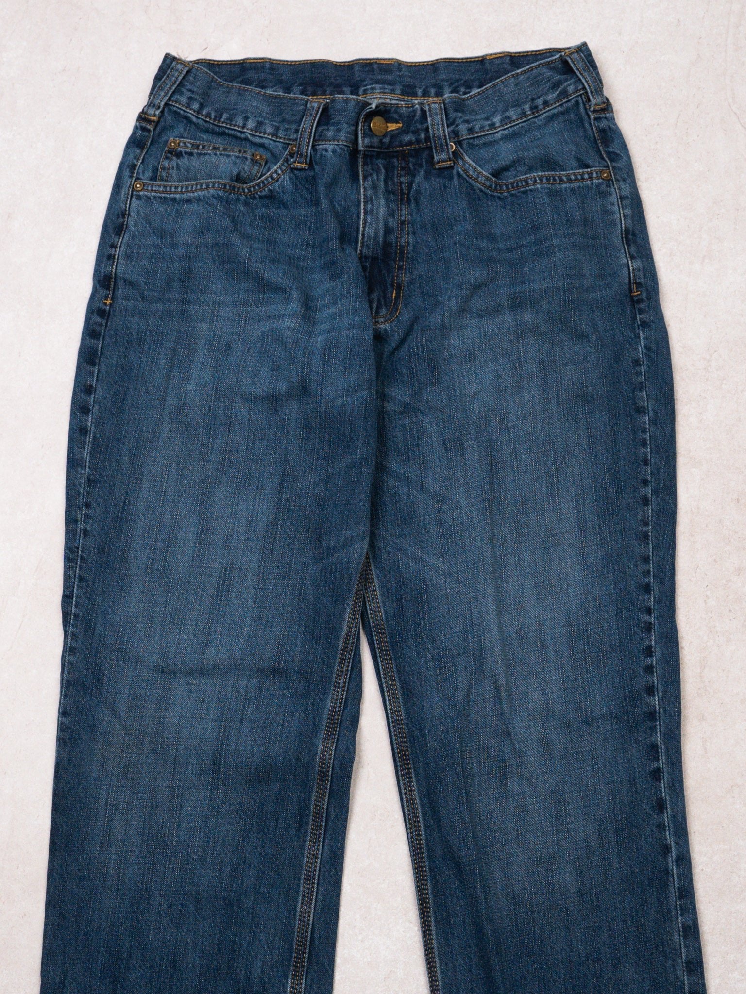 Vintage Dark Blue Carhartt Loose Fit Jeans (30 x 33)