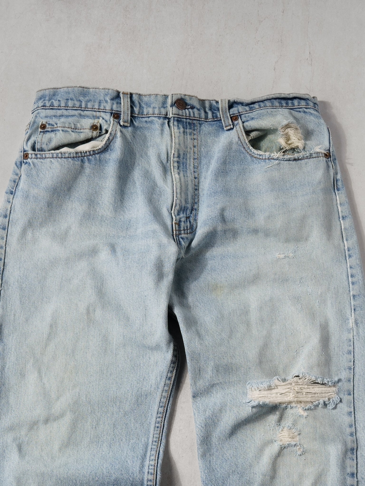 Vintage 90s Light Blue Levi's Straight Denim Jeans (34x30)