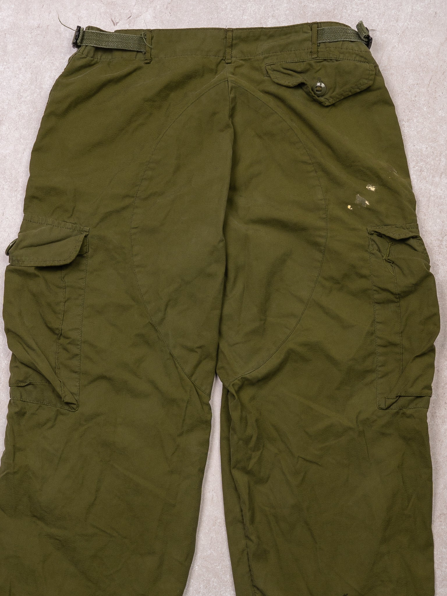 Vintage Green Army Adjustable Cargo Combat Pants (32 x 31)