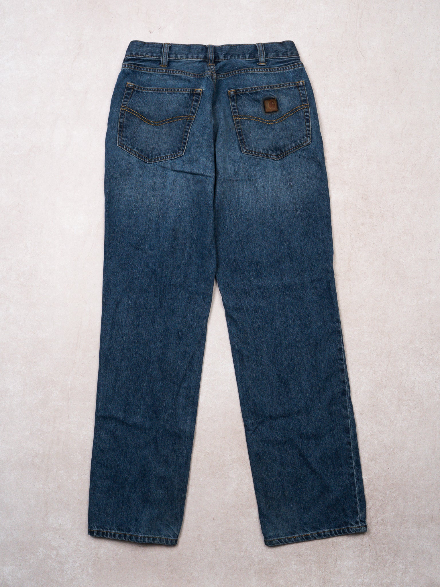 Vintage Dark Blue Carhartt Loose Fit Jeans (30 x 33)
