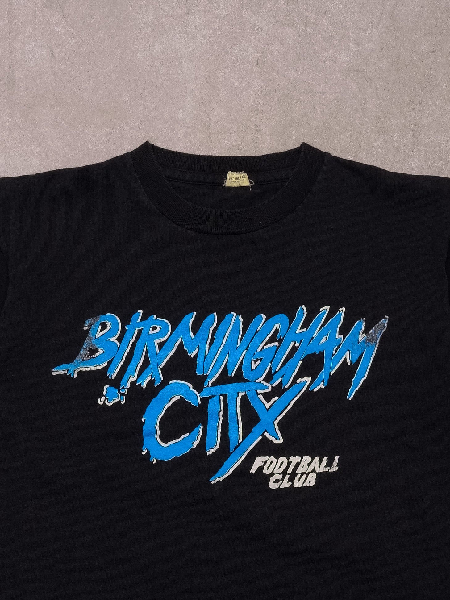 Vintage 80s Black Birhmingham City Football Club Single Stitch Graphic Tee (S)