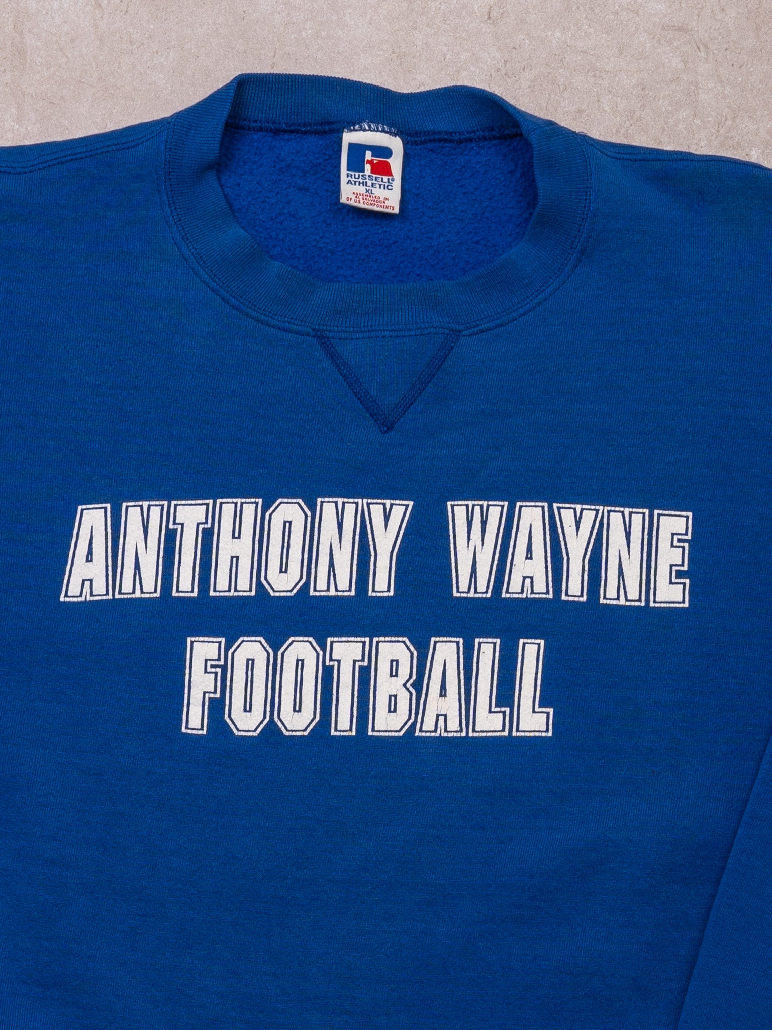 Vintage Blue Russell Athletics x Anthony Wayne Football Crewneck (L)