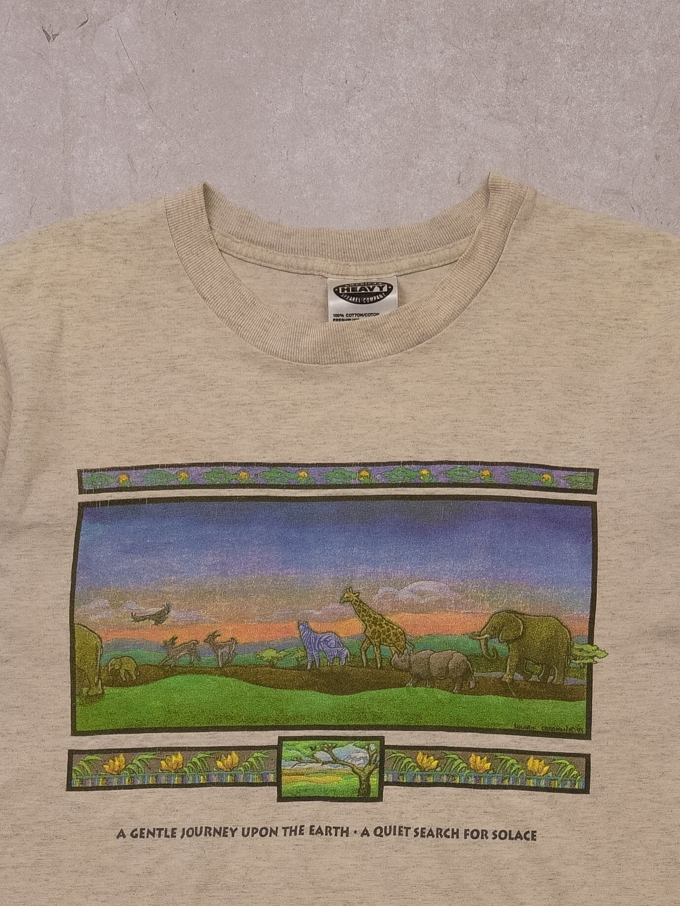 Vintage 90s Cream Toledo Zoo Animal Kingdom Single Stitch Graphic Tee (S)