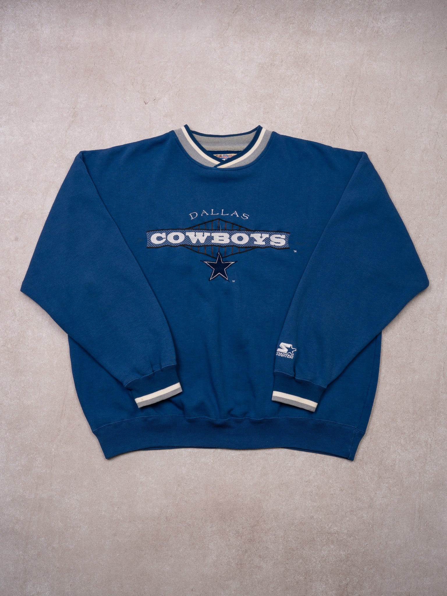 Vintage 90s Blue Dallas Cowboys x Starter Crewneck (XL)