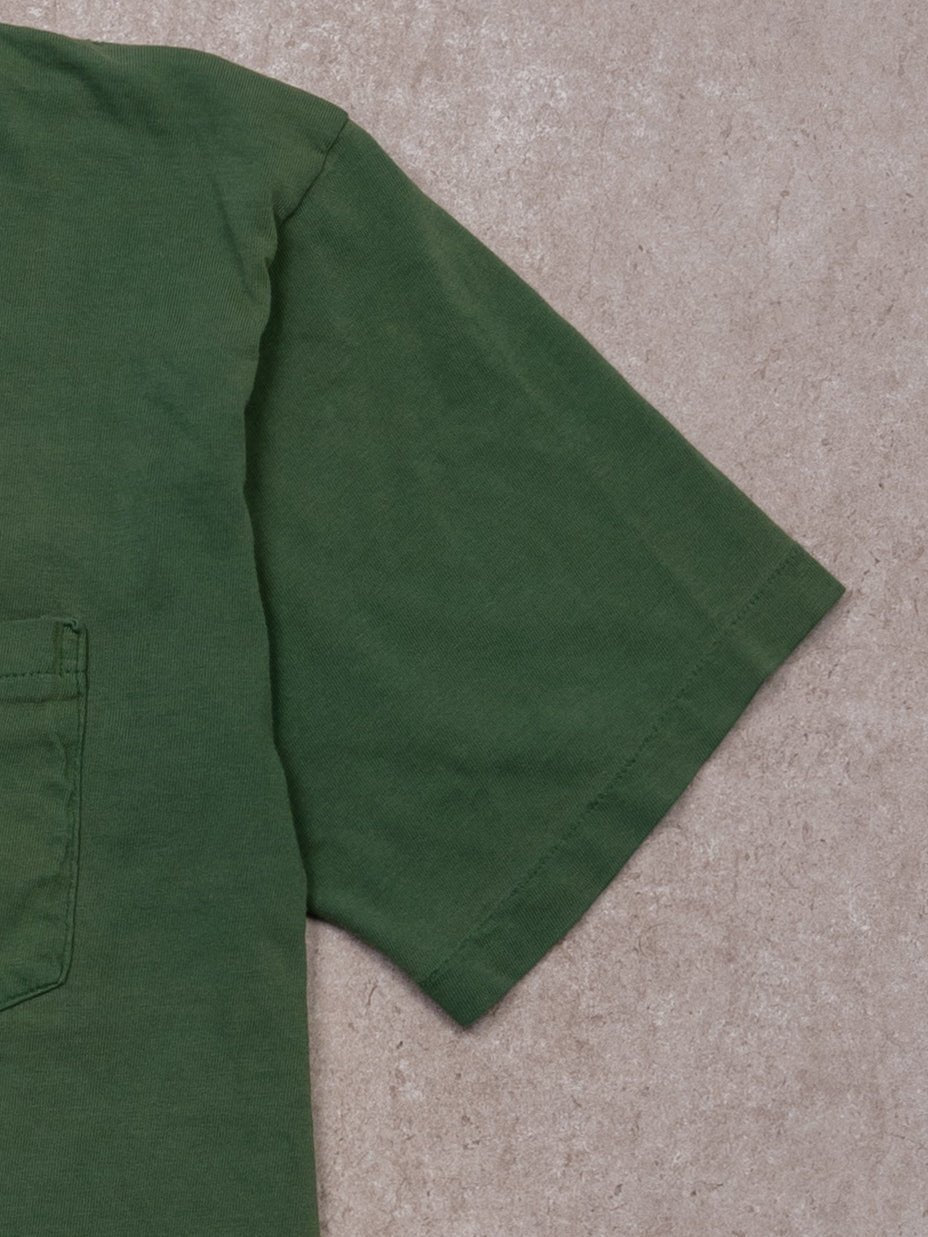 Vintage 90s Green Gap Blank Pocket Single Stitch tee (M)
