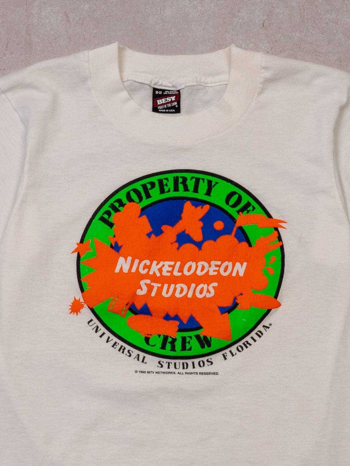 Vintage '90 Nickelodeon Universal Studios FL Baby Tee (XS)