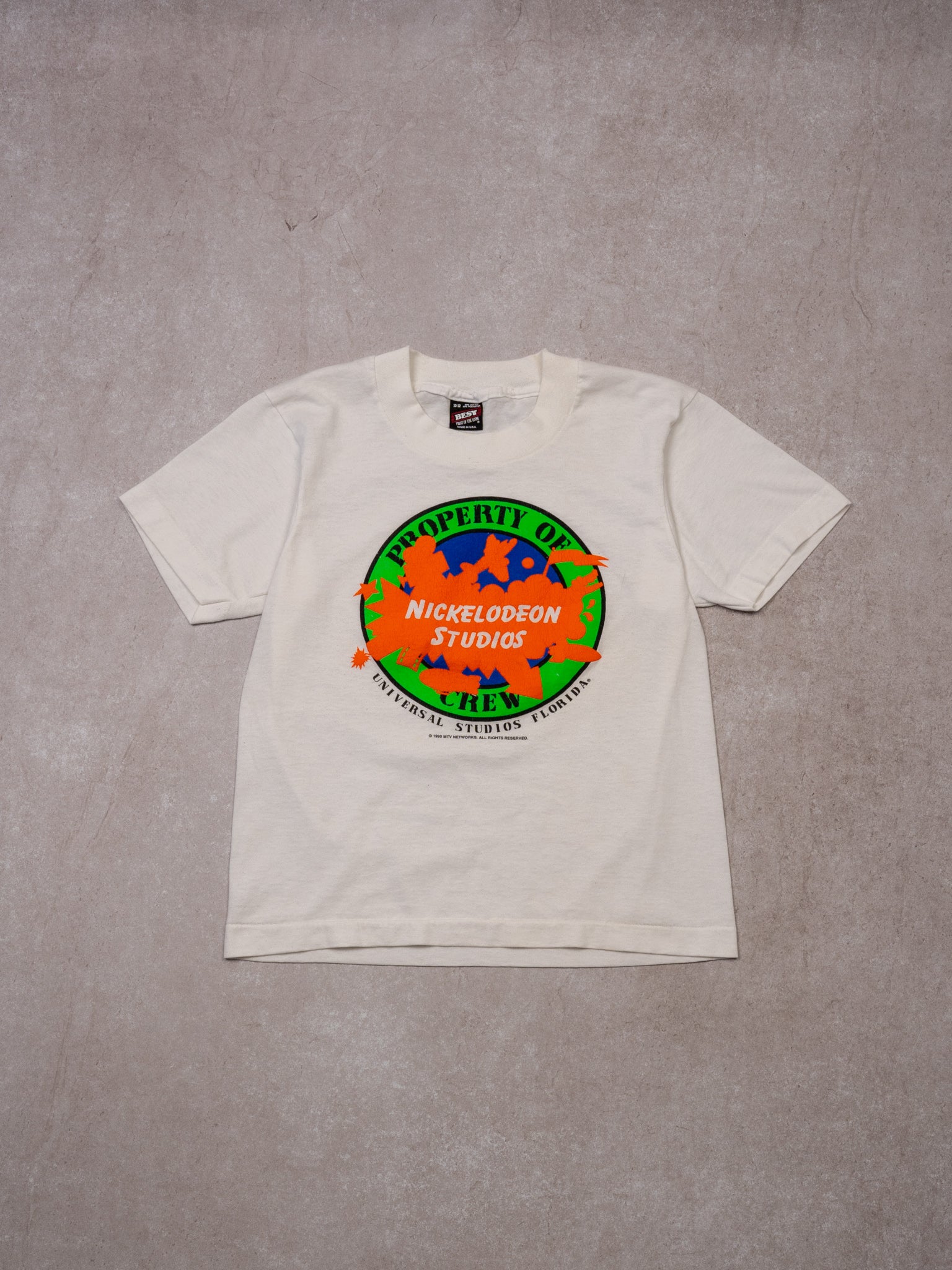 Vintage '90 Nickelodeon Universal Studios FL Baby Tee (XS)