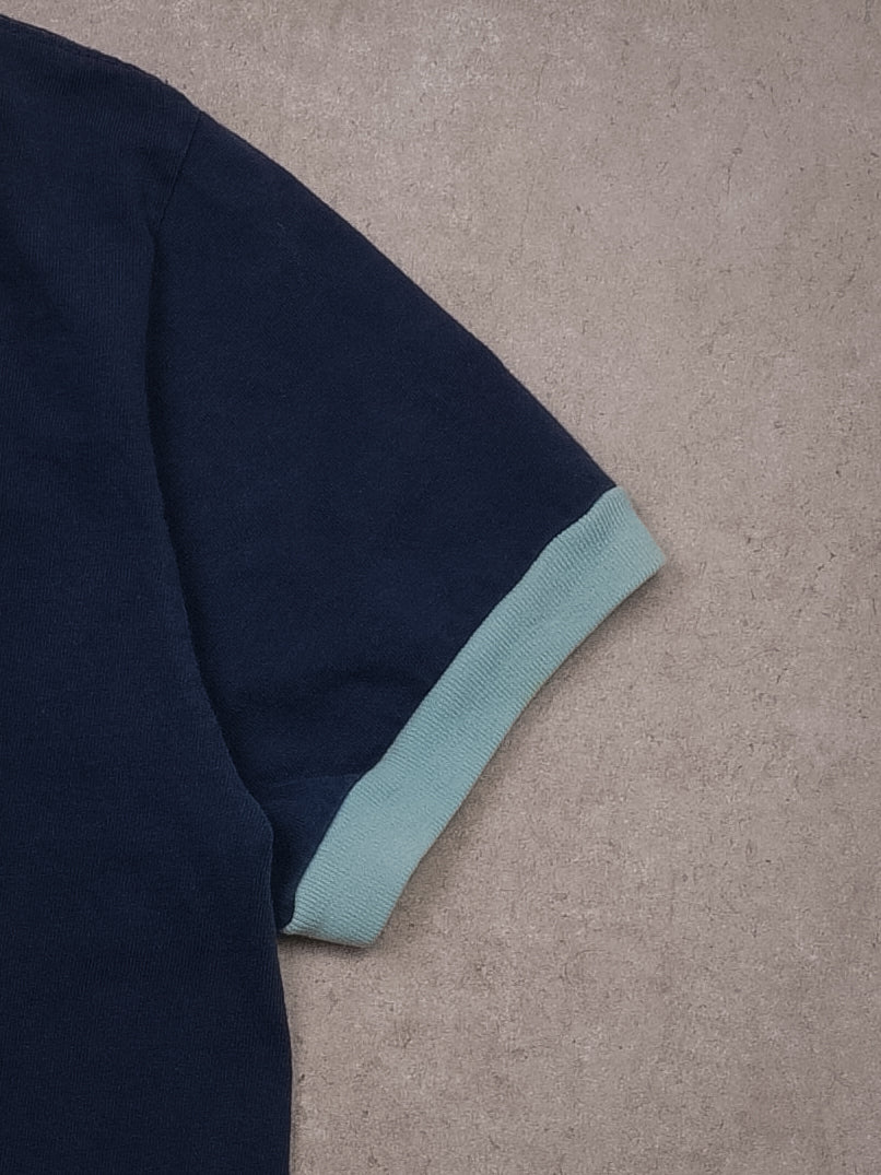 Vintage 90s Blue Nike Box Logo Graphic Tee (S)