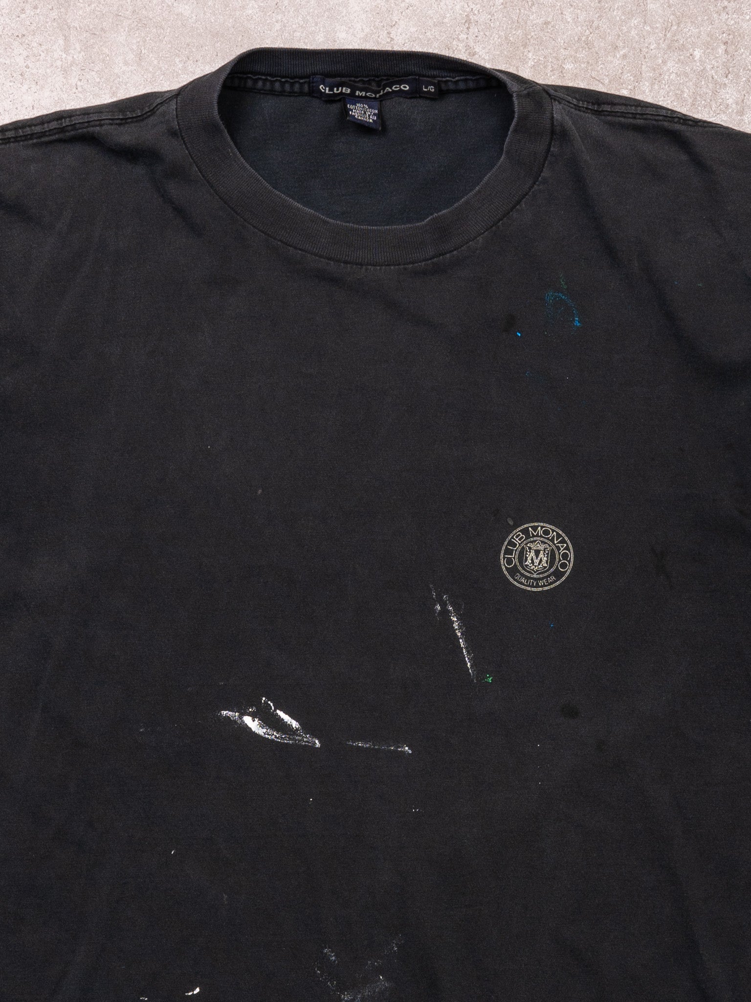 Vintage 90s Club Monaco Paint Splashed Tee (L)