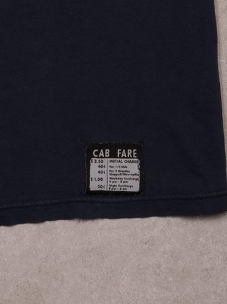 Vintage Y2K Washed Black Nike "Cab Fare" Graphic Tee (M)