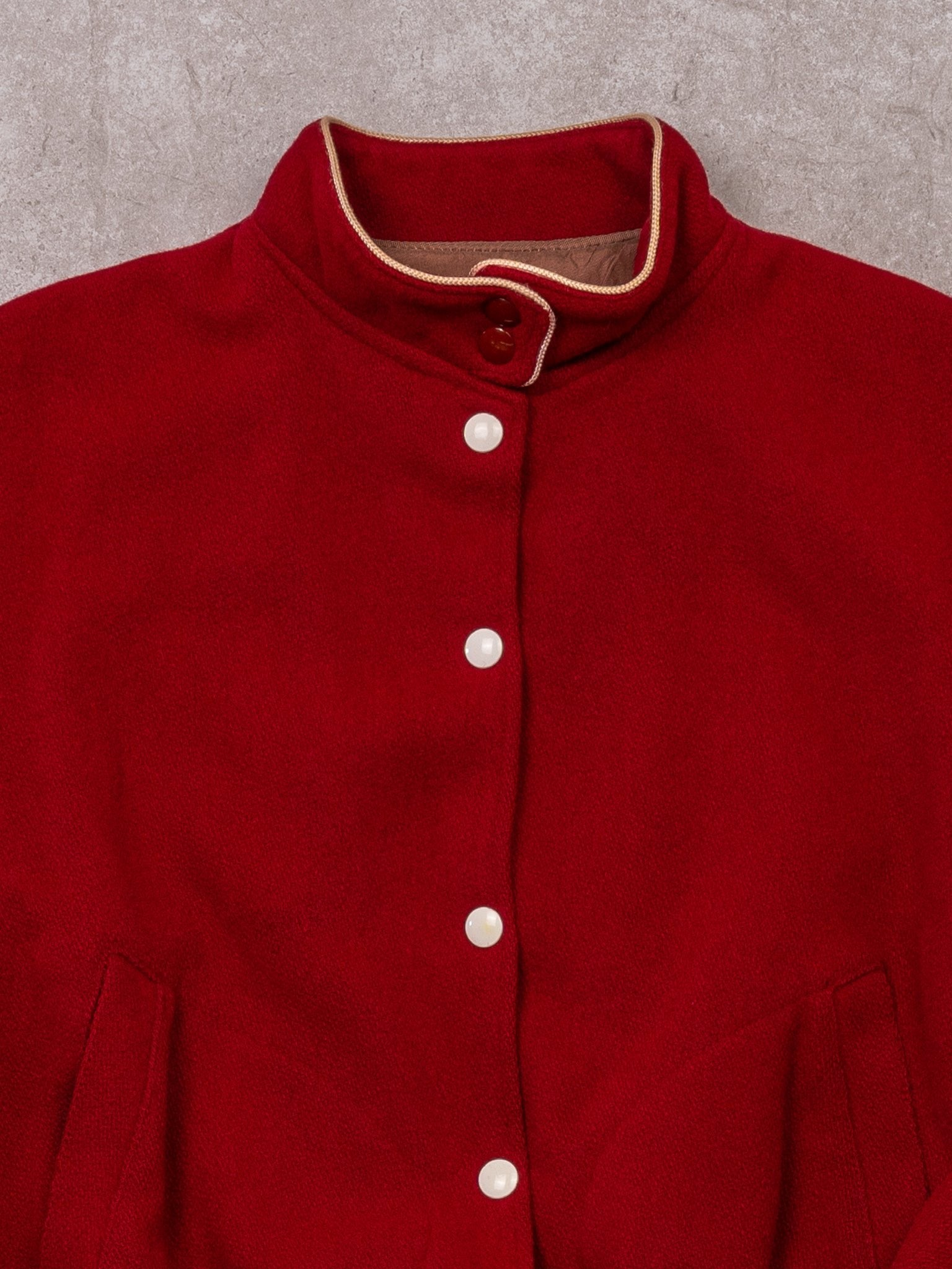 Vintage 70s Red Spartans Button Jacket (S)