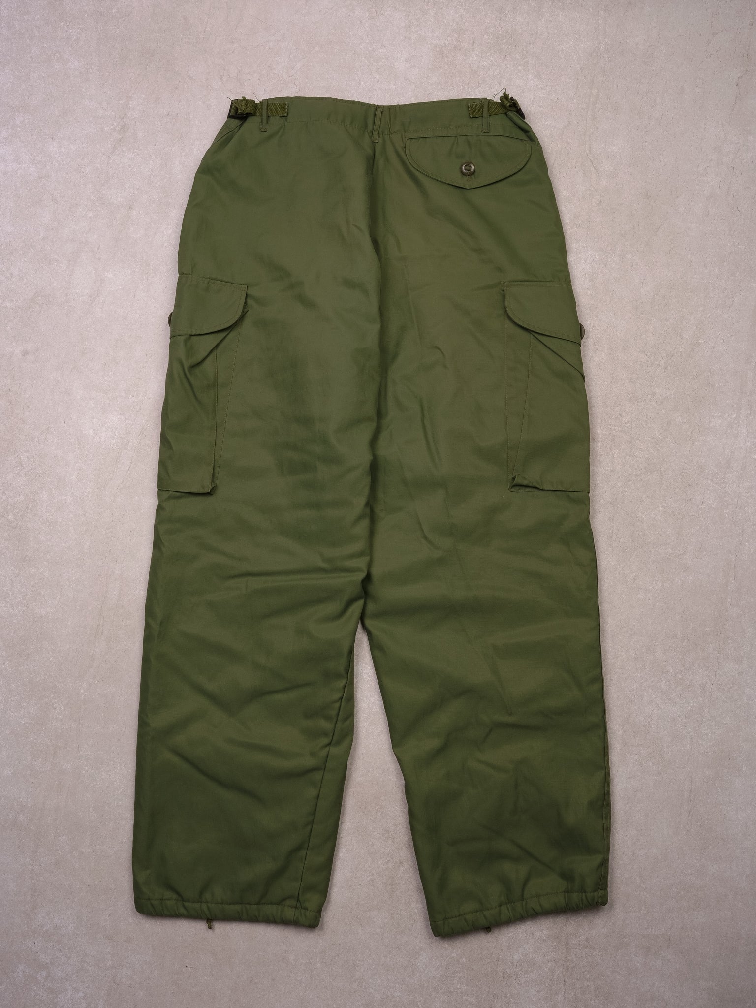 Vintage 80s Green Army Frontenac Insulated Nylon Pants (32x32)