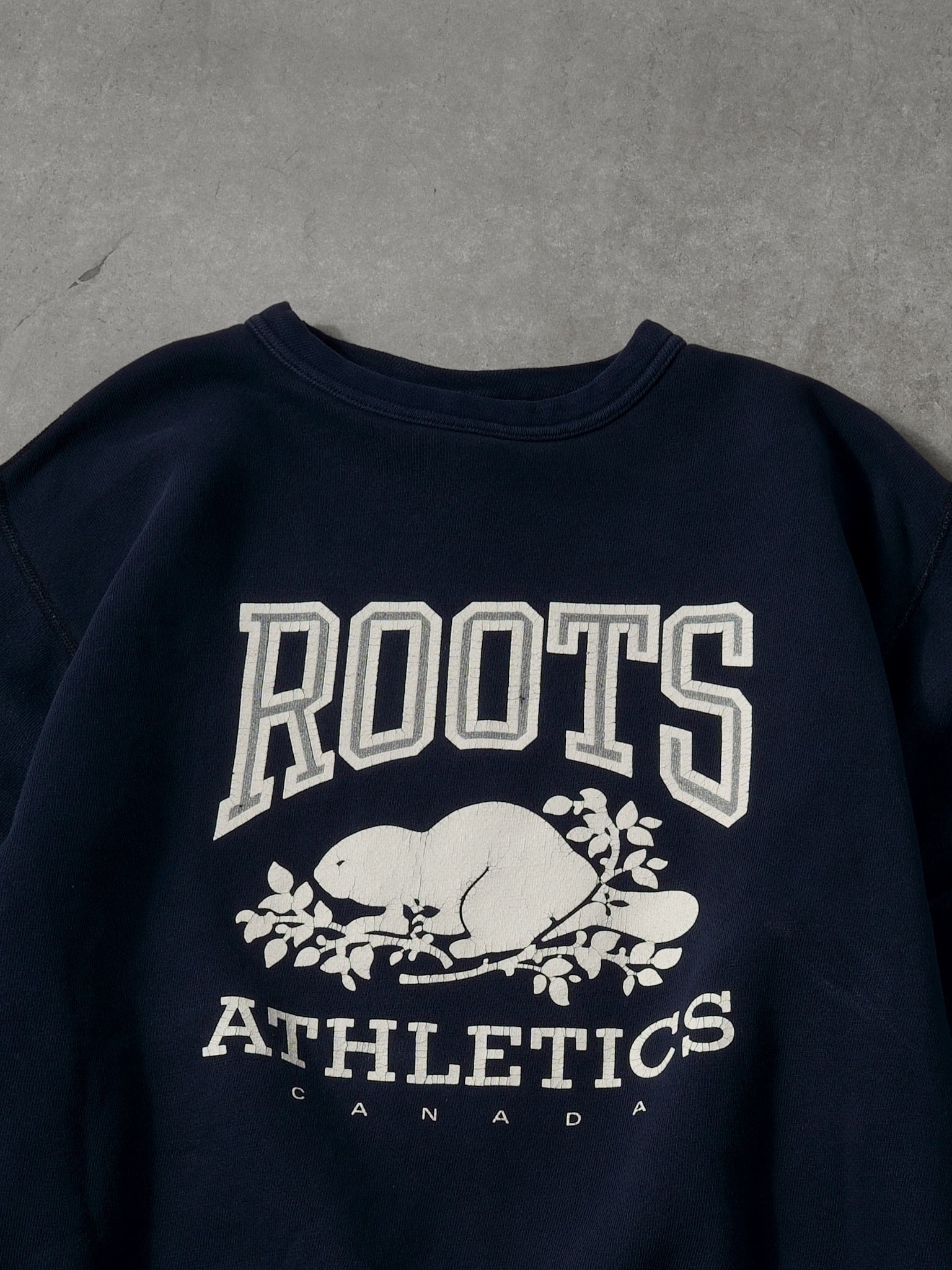 Vintage 90s Navy Blue Roots Athletics Crewneck (M)