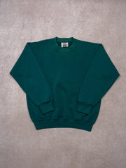 Vintage 90s Pine Green Lee Heavy Weight Blank Crewneck